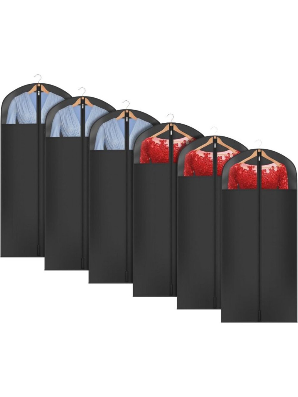 54-Inch Garment Bags for Travel & Storage - Set of 6, Durable & Lightweight